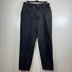 Vintage Levi's Jeans 550 Womens M Black High Rise Tapered 30x29.5 USA Made 90s